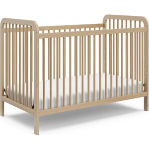 Storkcraft Pasadena 3-in-1 Convertible Crib – GREENGUARD Gold Certified, 100% Solid Wood, Fits Standard Crib Mattress, Converts to Toddler Bed and Daybed, 4 Mattress Heights (Driftwood), 29.5"L x 53.7"W x 39.2"H