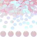 uxcell 1250 PCS Flat Round Sequins, 10mm/0.4 Inch Large Sequins for Craft Resin Gradient AB Light Pink Loose Sequins Paillettes with Single Holes for DIY Crafts Sewing Embroidery Clothing (AB Light Pink)