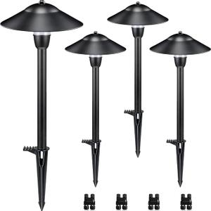 SUNVIE Low Voltage Pathway Lights LED Landscape Lights Low Voltage 3W 12-24V 3000K Landscape Lighting Cast-Aluminum Waterproof Landscape Path Lights for Yard Walkway Garden ETL Listed Cord, 4 Pack SUNVIE Low Voltage Pathway Lights LED Landscape Lights Low Voltage 3W 12-24V 3000K Landscape Lighting Cast-Aluminum Waterproof Landscape Path Lights for Yard Walkway Garden ETL Listed Cord, 4 Pack