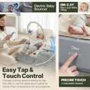 Orzbow Electric Baby Bouncer & Rocker with Innovative Auto Rocking Motion, Adaptable 3-Speed, Smart Tap Sensing, Soothing Sounds, and 3 Recline Positions, 2-in-1 Automatic Baby Rocker Chair, Beige