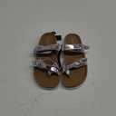 New Madden Girl Brycee Strappy Silver Irridescent Sandals Slides, Size 3
