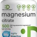 Deal Supplement Magnesium Citrate 500mg, 240 Capsules | One a Day, Easily Absorbed, Purified Trace Mineral – Non-GMO