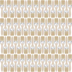 Skylety 120 Pcs Chip Paint Brushes Bulk 1.5 Inch Chip Brush Multi Purpose Stain Brushes with Wood Handle for Home Wall Paint Glues Varnish Art Crafts Furniture Fences Deck Door