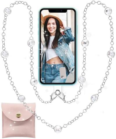 CALDEVER Crossbody Phone Lanyard Chain Cellphone Accessories Hands-Free Cell Phone Strap Works with All Phones