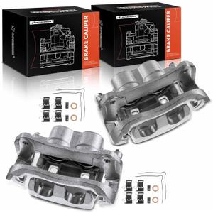A-Premium Disc Brake Caliper Assembly with Bracket Compatible with Toyota and Lexus Models - Highlander 2010-2019, Sienna 2011-2020, RX350 2010-2015 - Front Driver and Passenger, 2-PC Set