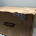 Camco Camper/RV Dual Propane Tank Cover - Features Hinged Top Panel & Custom Molded Design - Fits (2) 30lb Steel Tanks - Protects Propane Tanks During Travel, Camping and More - Black (50514)