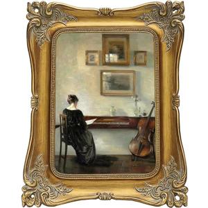 SIKOO 5x7 Vintage Picture Frames Antique Picture Frames Tabletop and Wall Mount Gothic Decor, Black and Gold