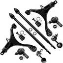 SCITOO 10pcs Front Suspension Kit Lower Control Arm Inner Outer Tie Rod Ends Sway Bar End Link Lower Ball Joint Fit 2002-2006 For Honda CR-V