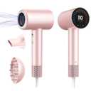 CONFU Hair Dryer, 110000 RPM Fast Drying Blow Dryer with Magnetic Diffuser and Concentrator, Professional Lightweight Ionic Hair Dryer for Women and Men (Pink)