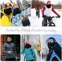 6 Pcs Winter Neck Gaiter Warmer Fleece for Men Women Adjustable Windproof Half Balaclava Thermal Neck Warmer Ski Face Mask Scarf for Cold Weather Cycling Motorcycle Sports Black