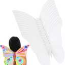 Hollowfly 12 Pack Toddler Kids Butterfly, DIY Fairy Dress up Wings Bulk, 20.5x15.8 Inch Decorate Your Own Butterflies Wings for Birthday Butterfly Party Halloween Costume Accessory (Blank Style)