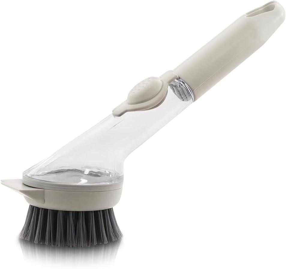 Generic Clear Plastic Scrub Brush, Gray, KK-0015