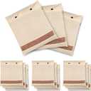 SOLSTICE Cotton Saree Covers, Saree Bags, Clothes Covers for Clothes Storage bag, Travelling, Wardrobe Organizer with Mesh, Window (16 x 14, off White) (Pack of 12)