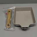 Tamagoyaki Pan,Japanese Omelette Pan,White Tamagoyaki Egg Pan, Non Stick Rectangle Pan,Small Frying Pan 6 X 7 Inch