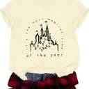 Merry Christmas Shirt Women Magical Christmas T-Shirt Christmas Lights tee Family Holiday Vacation Tops XL
