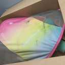 Mambobaby Baby Swim Float with Tail & UPF Sun Canopy Rainbow