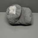 Electric Heated Foot Warmers for Men Women Fuzzy Thick Plush Foot Heater Winter USB Rechargeable Thermal Heating Ankle Feet Warmer Boots Shoes (Grey)