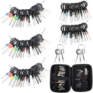Terminal Pin Removal Tool Kit 82 Pcs Depinning Electrical Connector Pin Extractor Tool Set Wire Terminal Release for Automotive Car Household Devices - Black