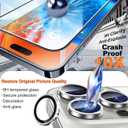for iPhone 16 Pro MagSafe Case with Metal Camera Stand Ring Sturdy, Ultra Magnets Matte Translucent Slim Shockproof with 1 Screen 1 Camera Lens Protector for iPhone 16 Pro 6.3"(Deep Purple)