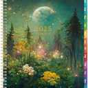 Planner 2025-2025 Planner, 9" x 11", Jul.2025 - Jun.2026, Weekly and Monthly with Colorful Tabs, Strong Twin-wire, Back Pocket - Dreaming Moon, Pack 2
