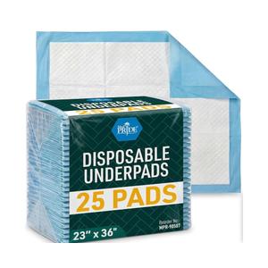 MED PRIDE Disposable Underpads 23'' X 36'' (25-Count) Incontinence Pads, Chux, Bed Covers, Puppy Training | Thick, Super Absorbent Protection for Kids, Adults, Elderly | Liquid, Urine, Accidents