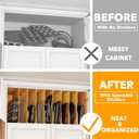 SpaceAid 8 Pack Tray Dividers for Cabinets, Bamboo Kitchen Cookie Baking Sheet Organizer for Cabinet, Vertical Pan and Trays Organizers for Pantry Storage