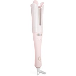 Automatic Rotating Curling Iron, Pumped-Up Volume, Long Barrel Curling Wand for Long Hair, Ceramic Hair Curler for Women, Lasting Volume, Volumizing Hair Iron, Gold Blush, 1.26 Inch