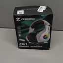 Ozeino Gaming Headset for PC, Ps4, Ps5, Xbox Headset with 7.1 Surround Sound Gaming Headphones with Noise Canceling Mic, LED Light Over Ear Headphones for Switch, Xbox Series X/S, Laptop, Mobile White