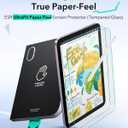 ESR 2 Pack Paper-Feel Screen Protector for iPad mini 7th Gen (A17 Pro, 2024) & 6th Gen (2021), 9H Matte Tempered Glass Film with Ultra Fit Tray, Write and Draw Like on Paper, Bubble-Free