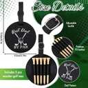 2 x 3 Pcs Golf Gifts for Dad Men Husband Best Dad by Par Accessories Set Kit Include 12 oz Tumbler Tee Holder with Wood Golf Tee and Black Towel for Thanksgiving Day Christmas Birthday Gifts