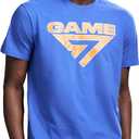 GAME 7 Men's Short Sleeve Lightweight Graphic Logo Crew Neck Cotton T-Shirt (M)
