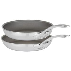 Viking PureGlide Pro 3-Ply Nonstick Frying Pans, Made without PFAS, 2-Piece Induction Fry Pan Set, 9.5 and 11-Inch, Metal Utensil Safe Titanium Nonstick Surface, Oven Safe to 600F