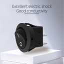 JD 2pcs 6A Power Switch 125V/250V AC Electric Round Rocker Switches ON/Off Switch 2Pins Toggle Switch with UL Certificate