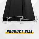 Blulu 36" Aluminum Exterior Door Threshold 5 5/8" Outdoor Swing Threshold Heavy Duty Adjustable Aluminum Door Sill Pan for Weatherproof & Easy Install for Residential/Commercial Use, Black (1 Pcs)