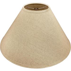 Aspen Creative 32209A Hardback Empire Spider Lamp Shade in Wheat Flaxen, 6" Top x 19" Bottom x 12" Slant Height