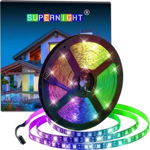 SUPERNIGHT 5050 RGB LED Strip Lights-32.8ft 600 LEDs, DC 24V Color Changing LED Lights Black PCB for Valentine Decor, Wedding Sparklers, Christmas Lights, Indoor Decoration (Only Light Strip) (RGB (Red, Green, Blue)