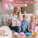 Glitter Dumpling, Glitter Dumpling Squishy with Box, Cute Anxiety Relief Fidget Toy, Soft Squeeze Decompression Dough for Adults (Glittering Golden Eyes)