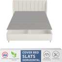 Greaton, 0.75-Inch Horizontal Wooden Bunkie Board/Bed Slats, 78" x 60", Grey (Twin)