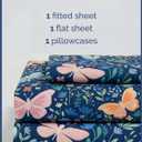 CGK Unlimited Kids Butterfly Meadow Twin 3 Piece Sheet Set - Boys, Girls, Teens, Toddler - Easy Fit Deep Pockets - Soft, Cooling & Breathable Sheets - Cozy, Fade and Wrinkle Free - Machine Washable