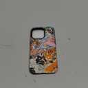 Case for iPhone 13 Pro, Hybrid Heavy Duty 2 in 1 Full Body Rugged Shockproof Protection Glossy Case for iPhone 13 Pro - Fun Tiger Butterfly Collage