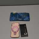 for iPhone 17e/16e Case with Screen Protector: Luxury Plated Gold Cute Wavy Edge Love Heart Pattern Kickstand Case, Slim Soft TPU Shockproof Protection Cover for iPhone 16e/17e (Pink)