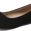DREAM PAIRS Women's Sole-Simple Wide Width Flats, Ballerina Walking Flats, Comfortable Slip on Shoes (8, Black/Nubuck)