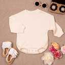 2Pack Baby Boy Romper Set Outfit, Long Sleeve & Short Sleeve Bodysuits, Soft & Breathable Infant Jumpsuit for Boys 6-12M