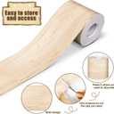Zonon 65 Feet Wood Bulletin Board Border, 1 Roll Straight Trim, 7.87"L x 2.99"W
