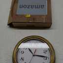 8 Inch Silent Small Quartz Wall Clocks Battery Operated in Silver for Bathroom Kitchen Restroom