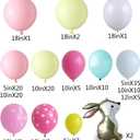 Happy Easter Balloon Garland Arch Kit, 153pcs Pink Yellow White Ballooons with Bunny Mylar Balloon White Daisy Balloon for Home Easter Party Decorations Girls Birthday Party Baby Shower Supplies