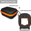 JCHPINE Hard Case and Silicone Cover for JBL Clip 5 Ultra Portable Bluetooth Speaker Accessories, Soft Silicone Case for JBL Clip 5 Speaker Stand Up Holder (Black)