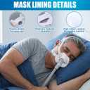 TrelaCo 14 Pcs Sleep Disorders Mask Liners Size Medium Full Face Masks Cover for Sleep Apnea Protector Mask Cushion Cotton Liners Skin Protector Reduces Skin Irritation Noisy Air Leaks Supplies