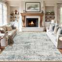 8x10 Area Rugs for Living Room - Washable Rug Modern Abstract Soft Large Neutral Non-Slip Carpet Indoor Floor Stain Resistant Thin Carpets for Bedroom Dining Room Farmhouse Nursery Home Office Grey