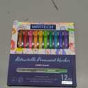 WRITECH Retractable Permanent Markers Assorted : Fine Point Marker Pen,12 Count